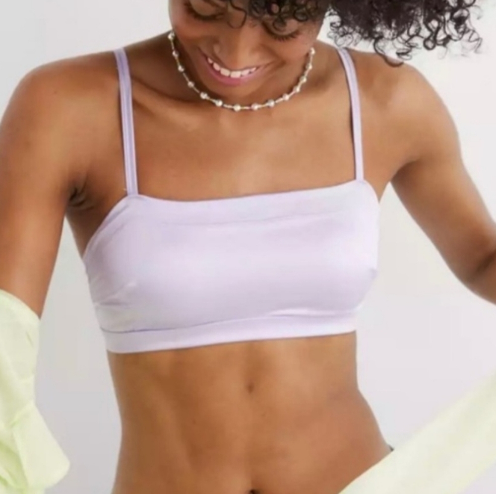 🪻AERIE SATIN STRETCH BANDEAU SIZE S